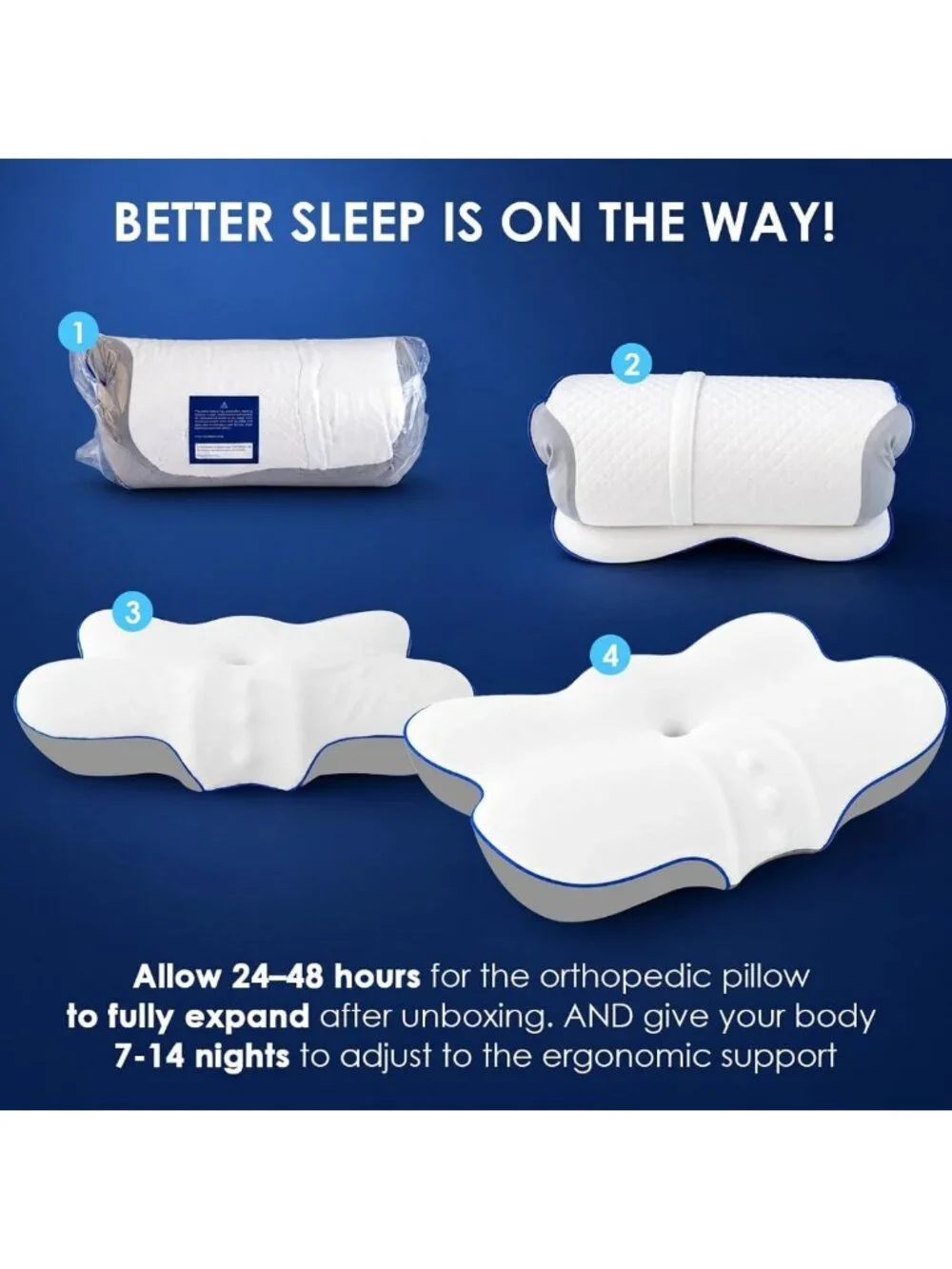 Cooling Cervical Pillow for Neck Pain Relief | Ideal for Side Sleepers